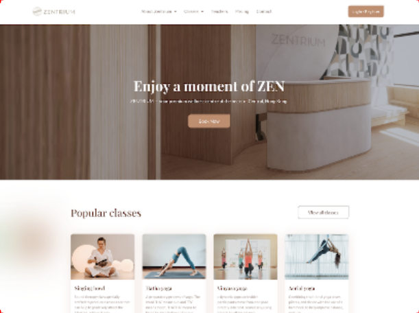 Premium yoga centre: Zentrium